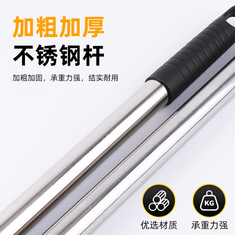 Cross-Border Wireless Electric Cleaning Brush Rod Thickened and Lengthened Telescopic Mop Rod Stainless Steel Electric Push Rod Accessories Wholesale