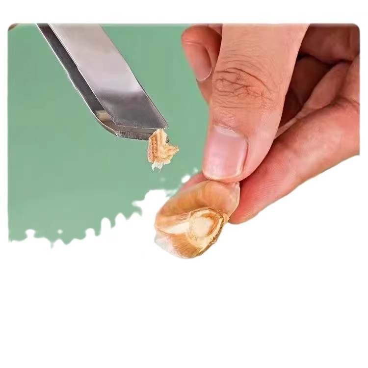 Stainless Steel Garlic Clip Kitchen Garlic Clip Tweezers Pulling Clip Durable Multifunctional Kitchen Garlic Stripping Garlic Artifact