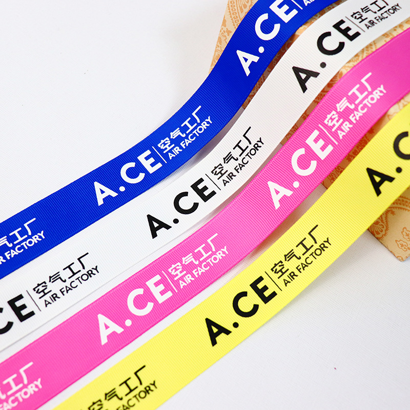 Velvet Ribbon Custom Logo Ribbon Gift Box Ribbon Holiday Packaging Ribbon Hot Stamping Polyester Packaging Ribbon