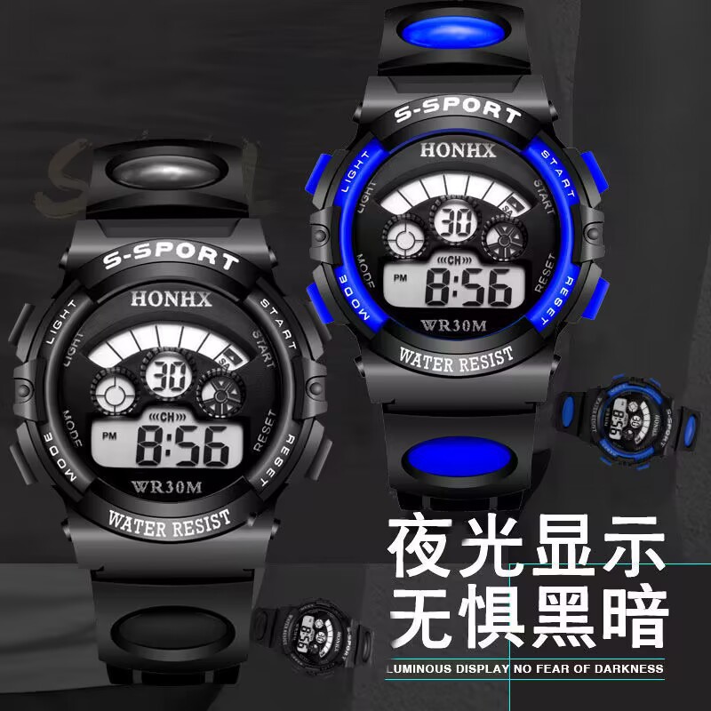 Factory direct children's watch multi-functional colorful light waterproof student electronic watch spot 0119