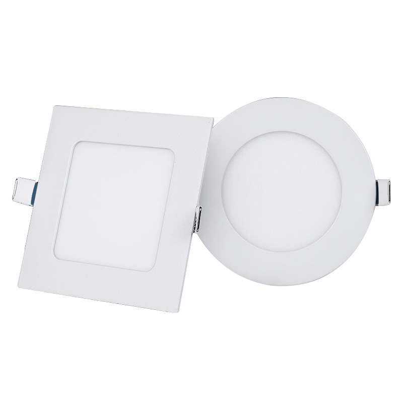 1cm panel light ultra-thin embedded square round downlight kitchen foot tile cross-border foreign trade wholesale LED flat light