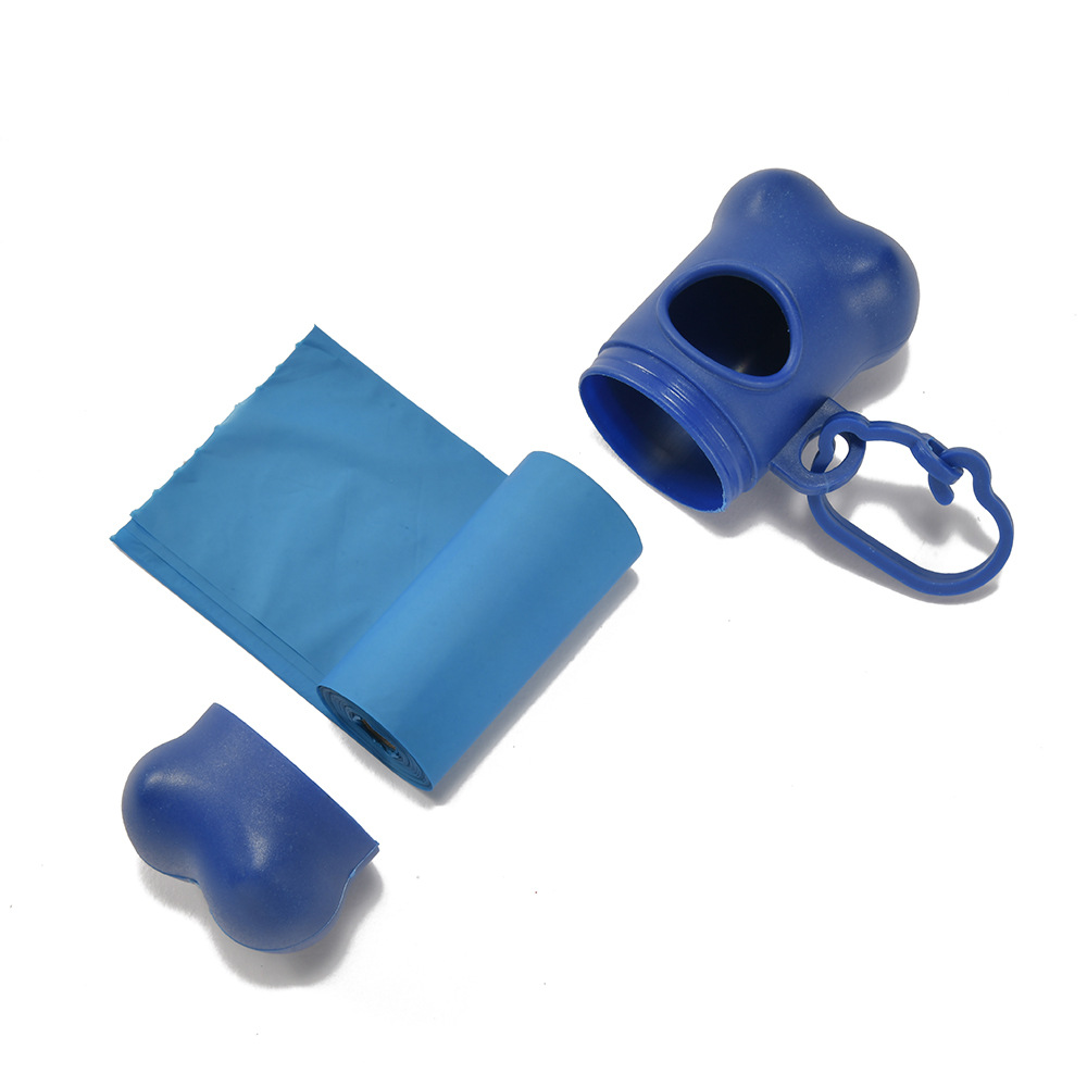 Foreign trade cross-border frosted matte pet toilet pickup bone type outdoor dog walking toilet bag toilet bag dispenser