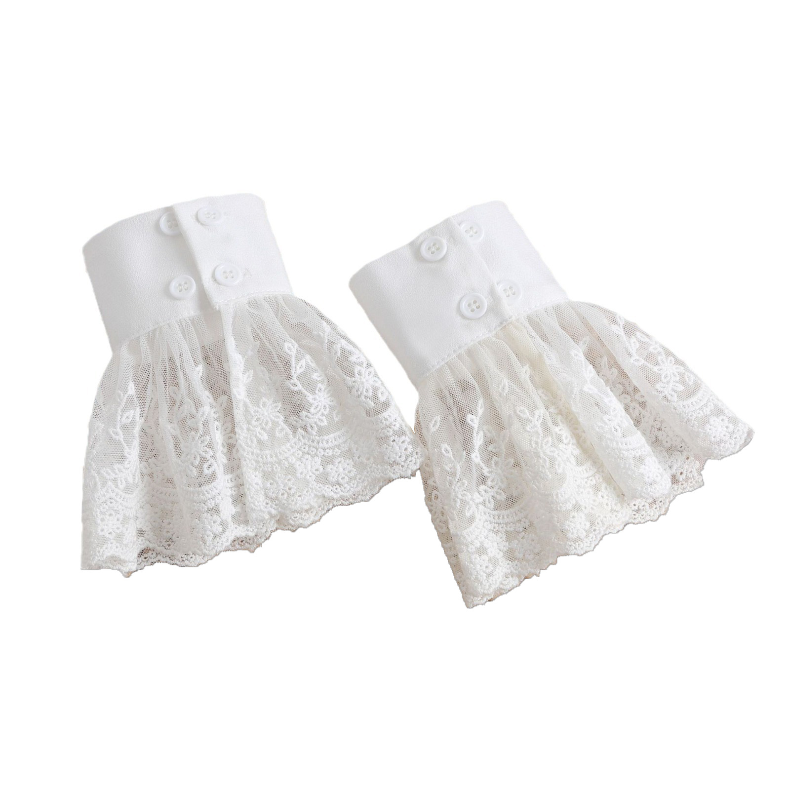 Korean Fairy Gentle Style Lace Fake Sleeves Sweet Decorative Sleeves for Women with Skirt Fake Cuffs Cross-Border Manufacturer Wholesale