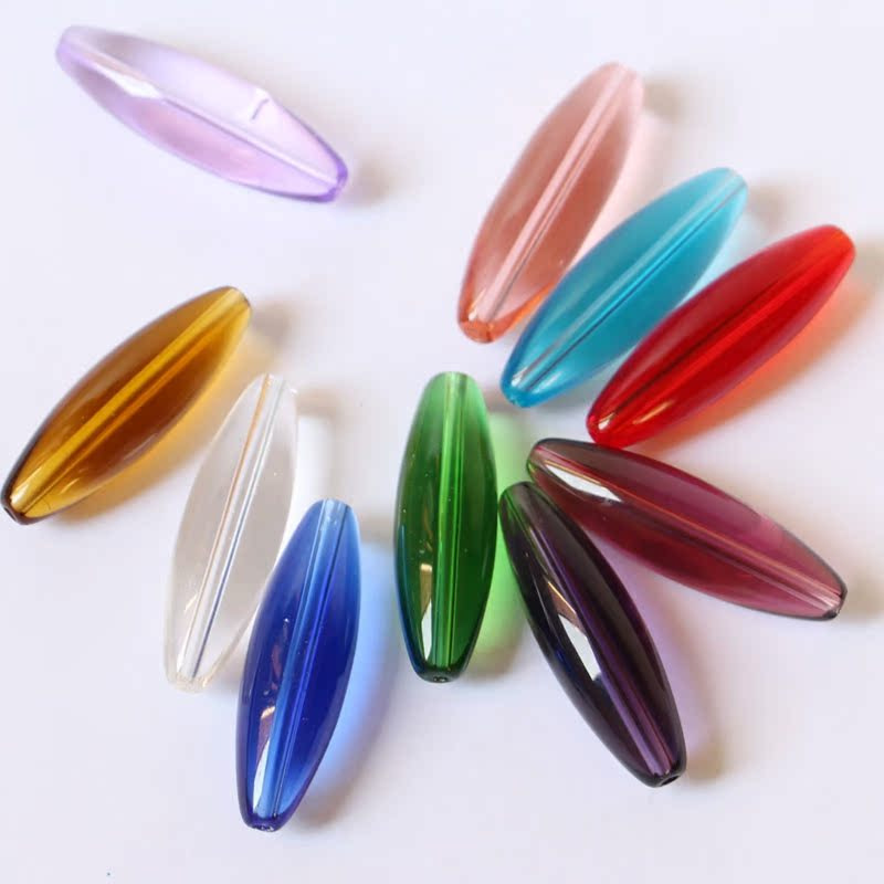 Crystal Glass Olive Beads Handmade Bead Curtain Loose Beads diy Crystal Lamp Decorative Accessories Wholesale One Stop Purchase