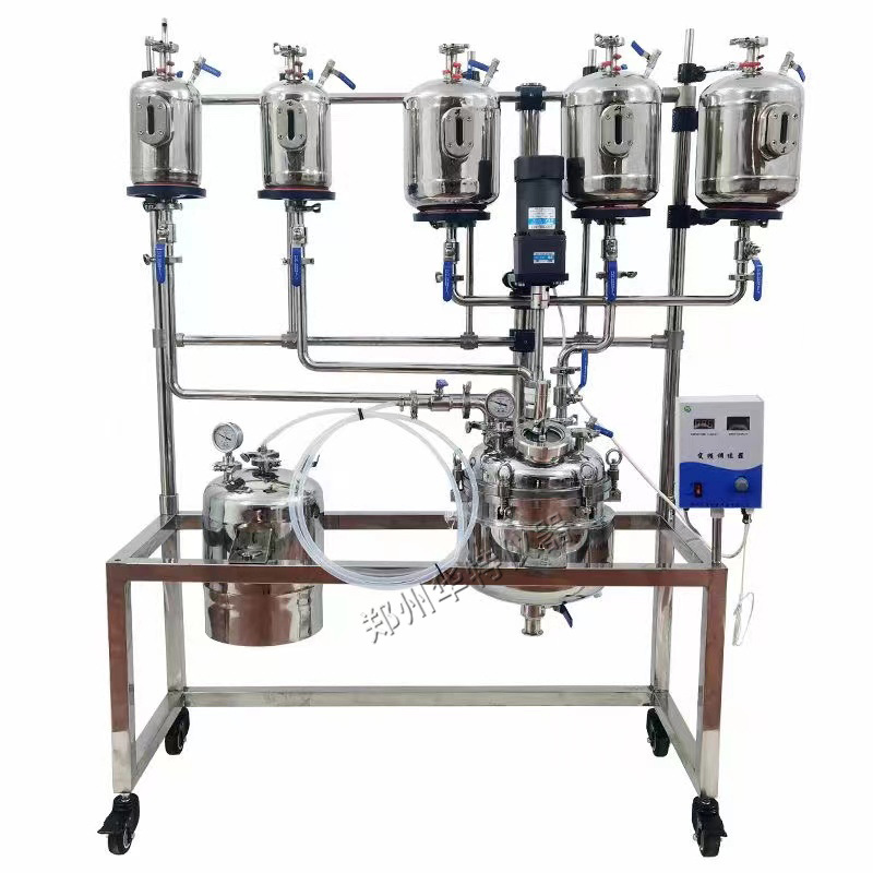 In-Stock Stainless Steel Reaction釜 10L 20L 50L Electric Heating Mixing Tank Double-Layer Stainless Steel High-Pressure Reaction釜