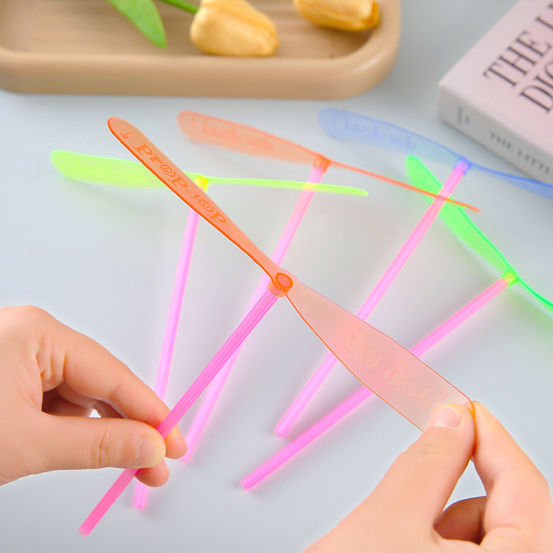 Hand rub non-luminous bamboo dragonfly manufacturers nostalgic classic double fly leaf fly fairy bamboo dragonfly plastic wholesale