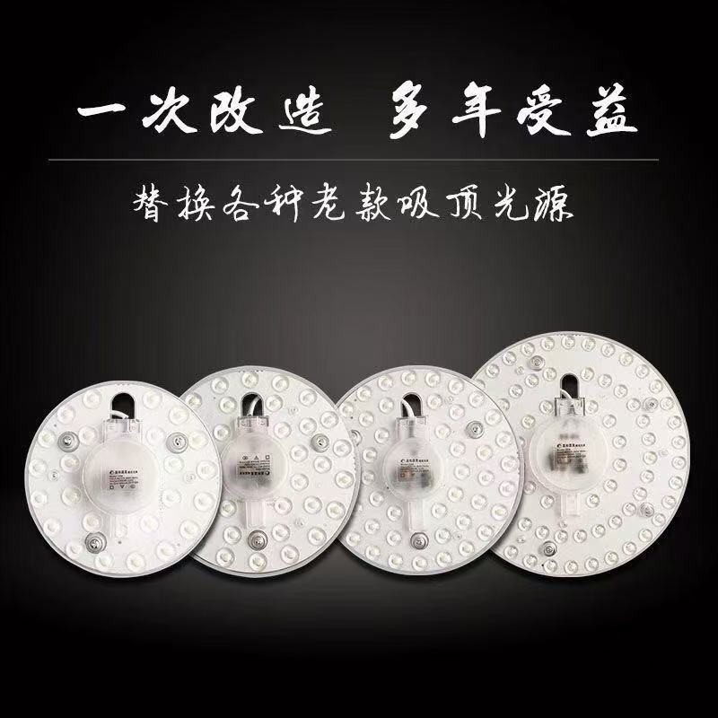 Highlight led Ceiling Wick Round Lamp Panel Magnetic Replacement Patch Light Source Disc Three-color Living Room Retrofit Lamp Panel