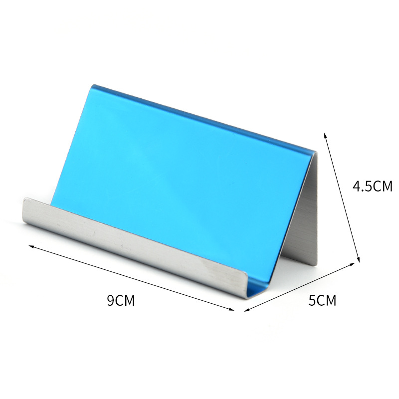 Stainless steel business card holder 304 stainless steel business card holder desktop creative business office front desk business card holder card holder