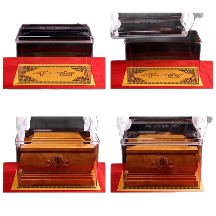 Urn Protective Cover, Moisture-Proof Box, Thickeneded Moth-Proof and Dust-Proof Transparent Cover, Plastic Sealed Box, Large, Medium and Small Funeral Box