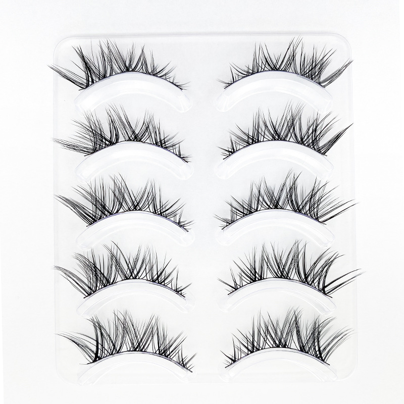 Handmade Adhesive-free False Eyelashes Sunflower Trilogy Fox Dog Cat Elf