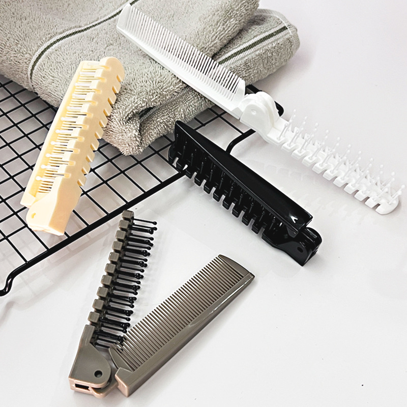 Double-Tooth Folding Comb Student Dormitory Portable Massage Comb Double-Foldable Comb Hairdressing Comb Disposable Supplies Hotel