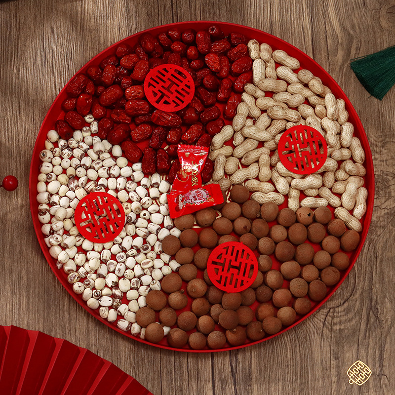 Good Luck in Having a Baby Early, Dried Fruit Combination, Red Dates, Longan, Peanuts, Lotus Seeds, Bed Decorations, Wedding Supplies, Moving to a New Home