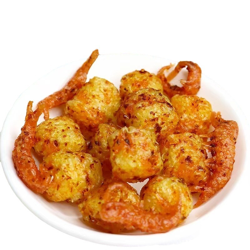 Pingru shrimp fish egg spicy noodles seasoning noodles bulk weighing Chengdu small vegetarian ball childhood snack