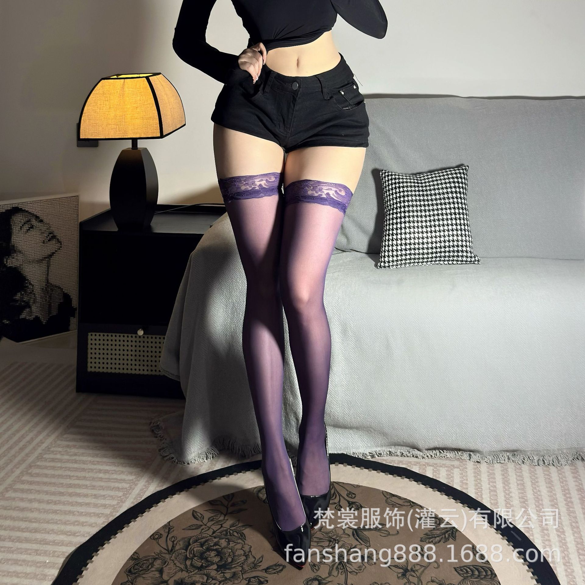 Danheduo Multi-Color Lace Stockings High Elastic Stockings Sexy Intimates Sexy Pure Lust Black Silk Beautiful Leg Stockings