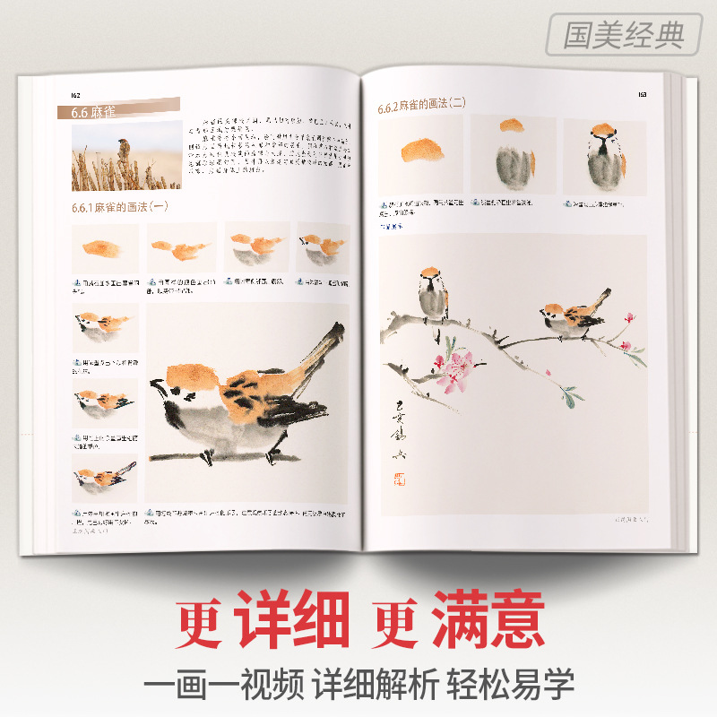 Introduction to Orthodox Chinese Painting: Basic Art Tutorial Books for Beginners - Freehand Drafts and Copying Templates Album