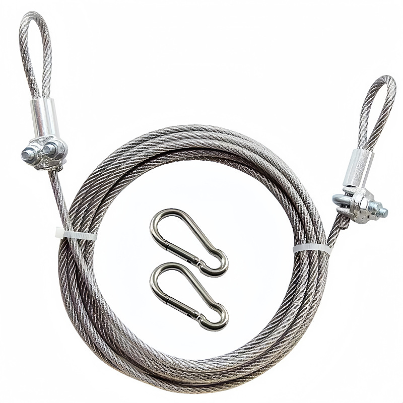 Thickened Stainless Steel Plastic-Coated Clothesline for Drying Clothes, Outdoor Balcony Blackout Curtain, Waterproof and Rust-Proof Clothesline, Steel Wire Rope