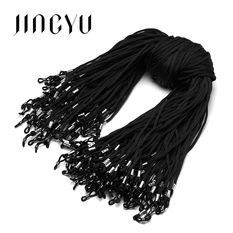 Черная веревка для очков, регулируемая, для чтения, противоугонная и противопаденческая