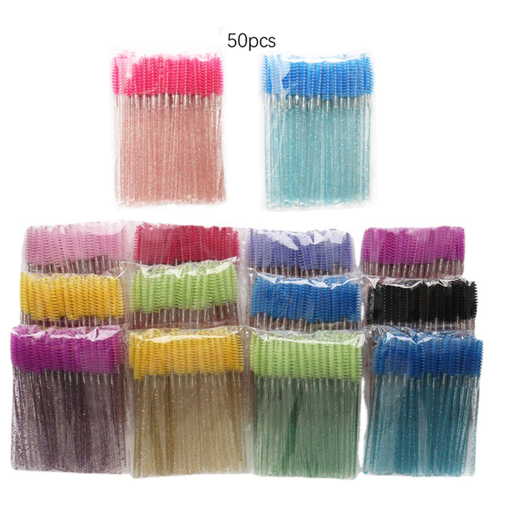 Готовая к использованию кристаллическая палочка, одноразовая щетка для ресниц, твердая спиральная щетка для бровей, расческа для ресниц, инструменты для макияжа оптом