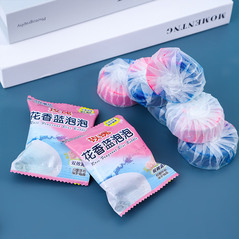 Независимая упаковка-новая розовая и синяя двойная туалетная шарик для очистки и дезодорации