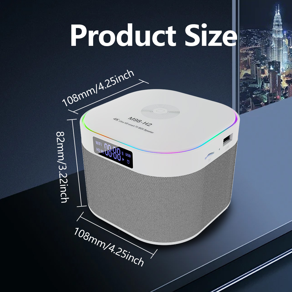 Заводская прямая поставка ТВ-бокса H2 HD сетевой медиаплеер с аудио