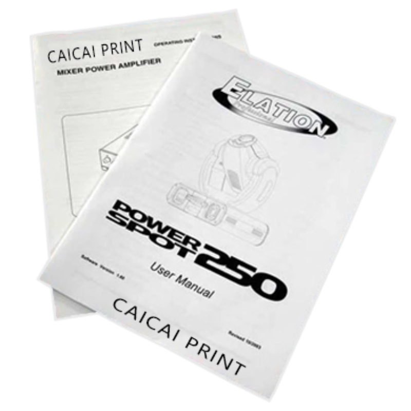 Instructions, Chinese, English, Japanese, Five Kingdoms, Color Pages, Folded in Half, 70% off Pages, Accordion Folded Riding Nails, Booklet Printing