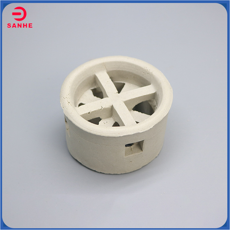 Ceramic Stepped Ring Packing High Porosity Chemical Tower Separation Packing Corrosion Resistance and Anti Cracking Spot Supply