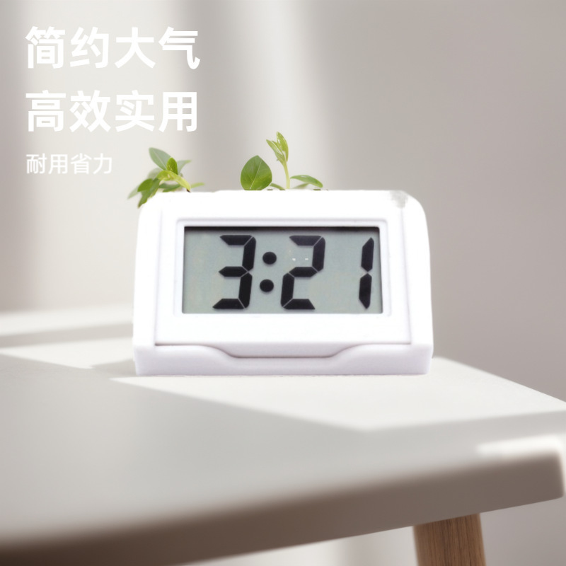 Mini Car Clock Electronic Clock Student Exam Promotional Gift Desktop Car-Mounted Silent Simple Digital Clock