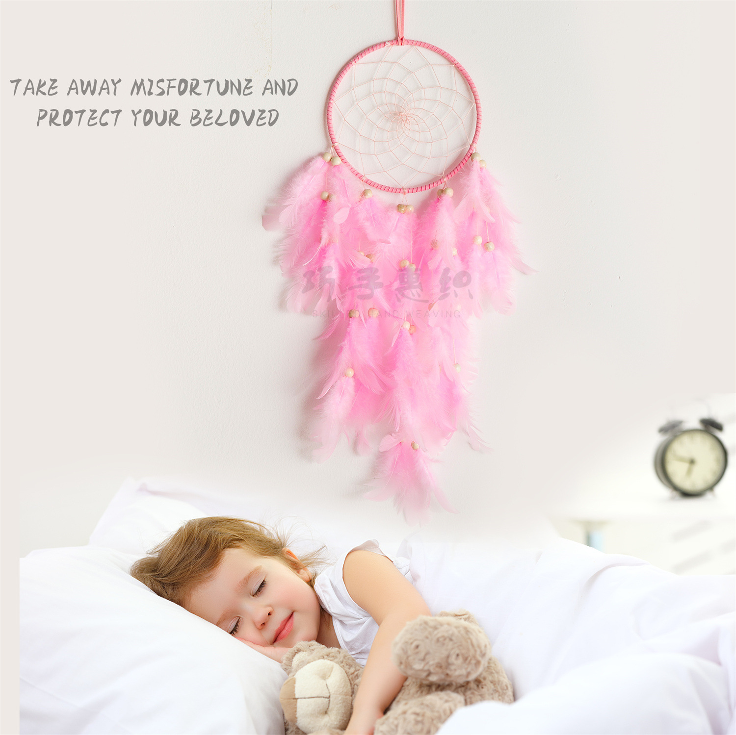 Mori Girl Heart Dream Catcher Net Pendant Creative Room Decorations Wall Hanging Handmade Crafts Pendant