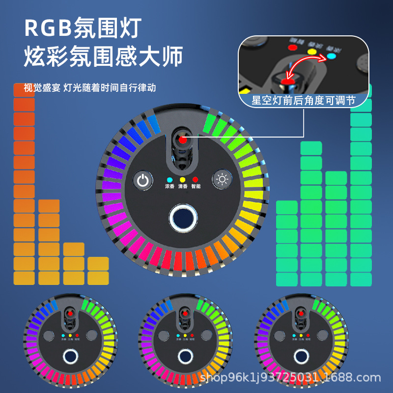 Car Air Freshener, Automatic Fragrance Diffuser, Car Interior Decoration, Light Fragrance Car Humidifier, Starry Sky Ceiling Fragrance Diffuser