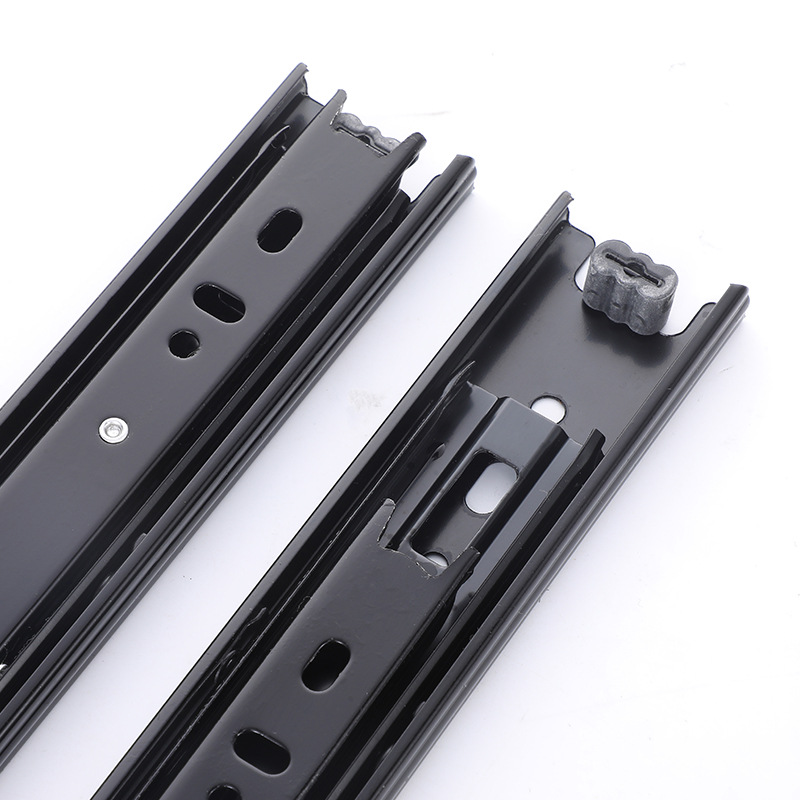 Manufacturers supply 3508 three-section steel ball slide multi-specification furniture drawer Mute Slide Cabinet ball track