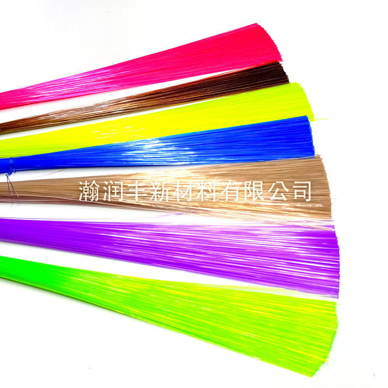 transparent pet plastic silk cleaning supplies for broom plastic silk brush round triangle high elastic transparent silk brush