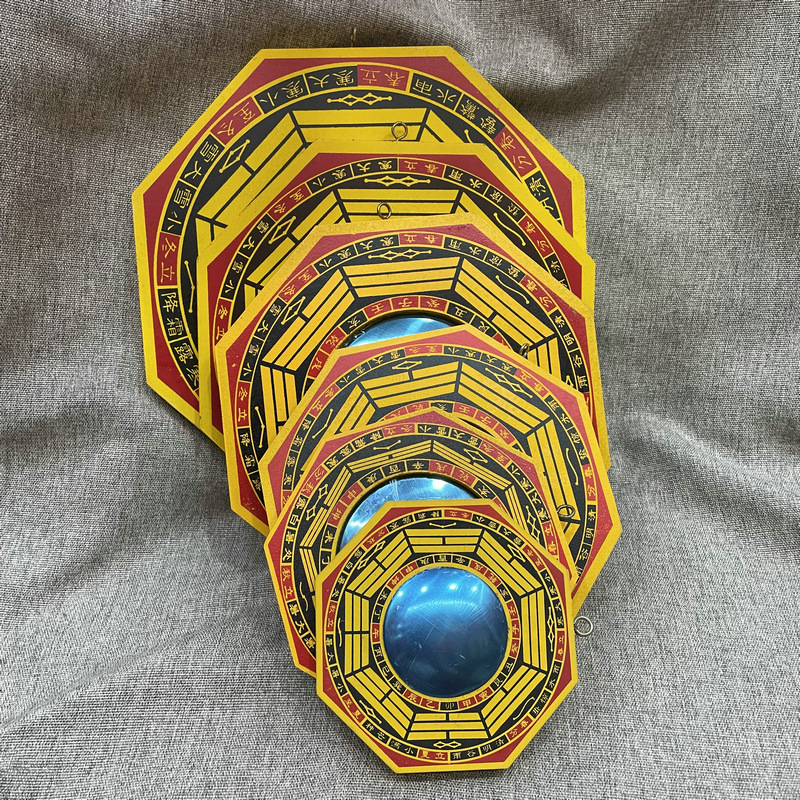 Зеркало Багуа с выпуклой и вогнутой поверхностью для декора и украшений