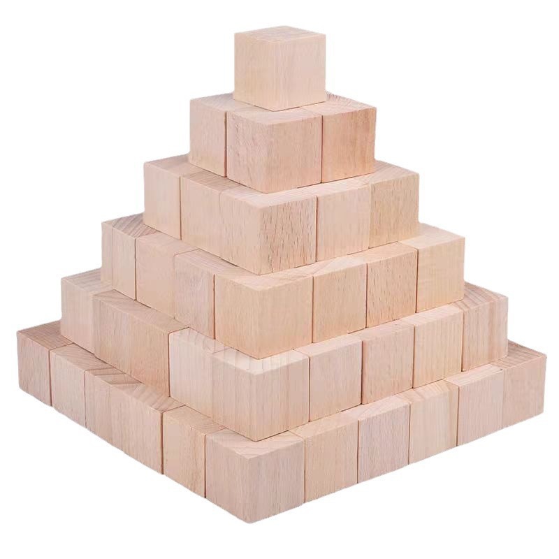 New Zealand Pine Wood Blocks Log Wood Kidsren's Toys Building Blocks Mathematics Teaching Aids DIY Model Puzzle Solid Wood Material