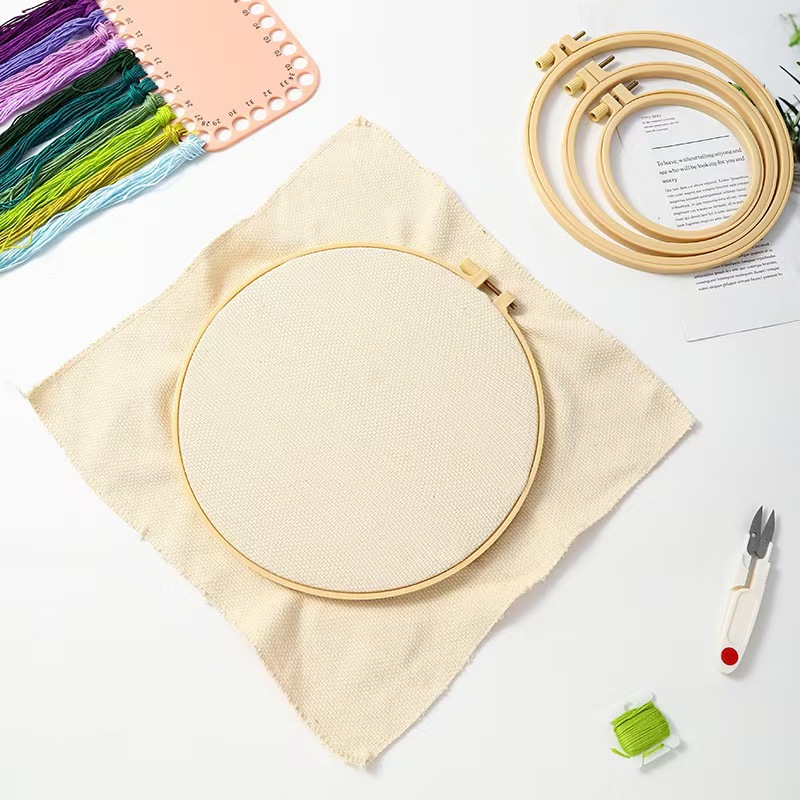 Embroidery Hoop Embroider DIY Plastic Embroider Shed Cross Stitch Flower Stretcher Tool Imitation Bamboo Embroider Cloth Poke Embroider Shed Frame