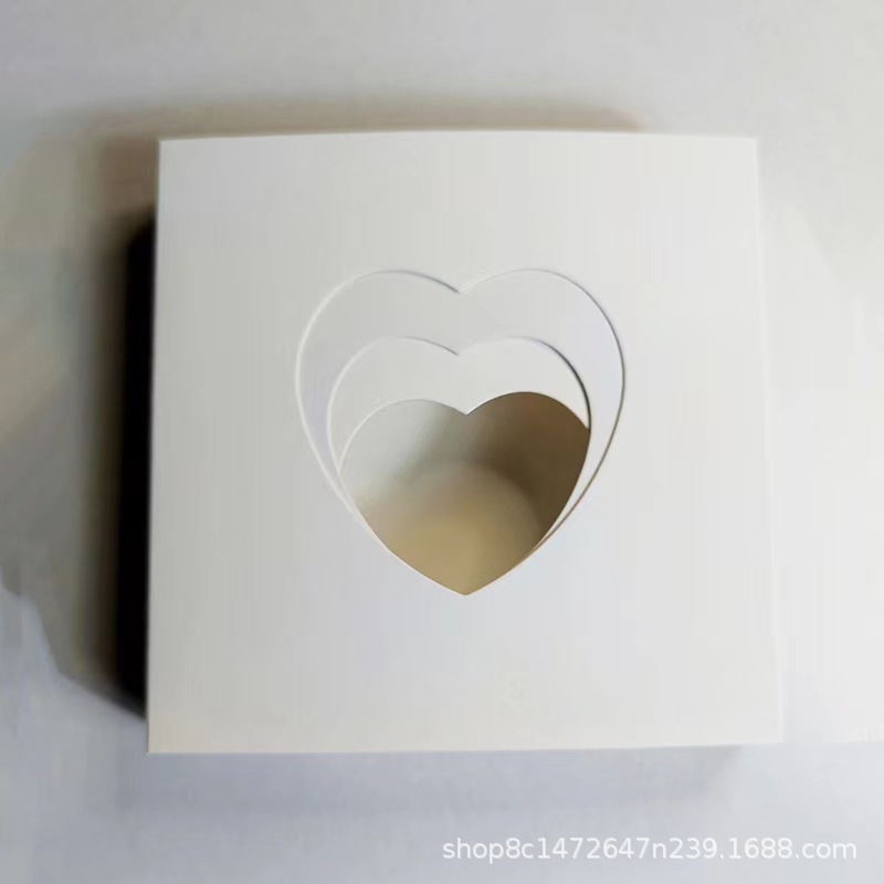 Love hollow white card small gift box outer paper cover simple printing fast delivery general size wholesale price fast logistics