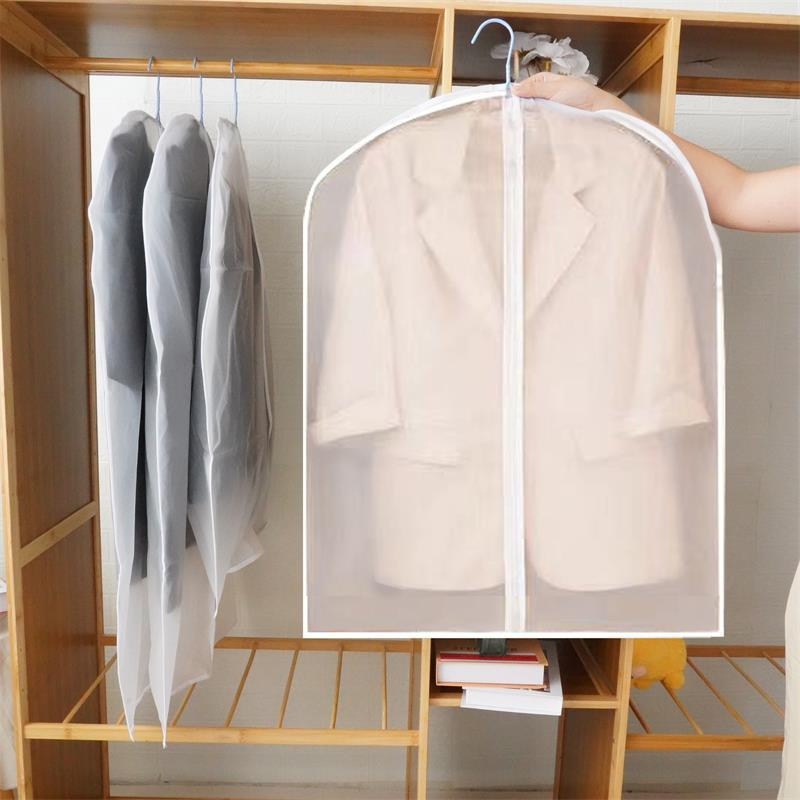 Korean-style suit dust cover dry cleaning store storage bag zipper storage dust bag transparent wardrobe clothes dust cover