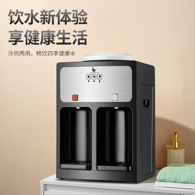 Wholesale water dispenser desktop small household refrigeration heating mini dormitory student desktop office ice warm