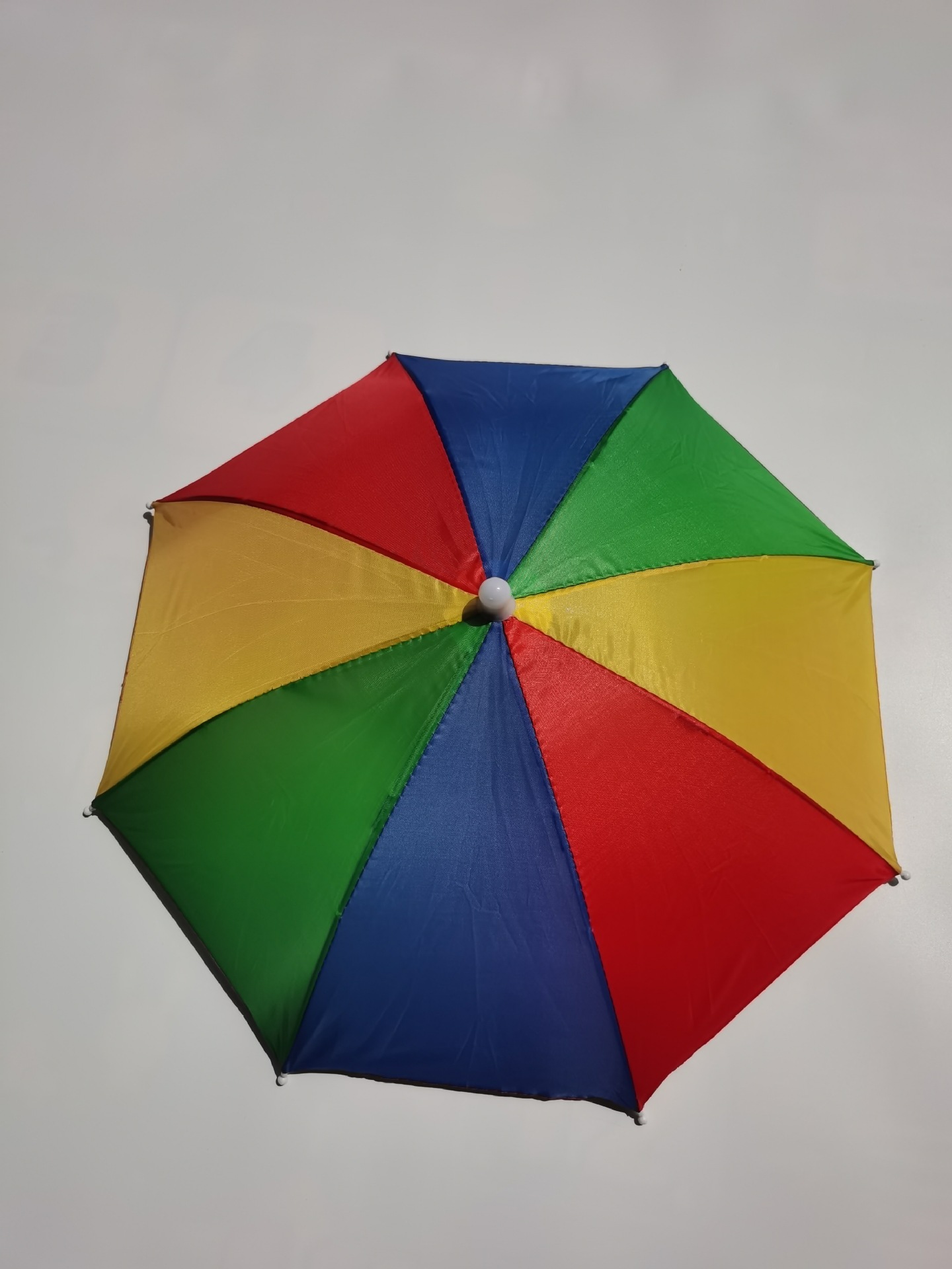 〖Manufacturer Direct Supply] 30cm Color Striped Watermelon Rainbow Hat Umbrella Hat Umbrella with Diameter under the Umbrella 52cm