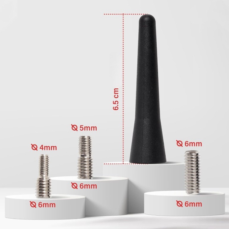 Cross-Border Hot Selling Manufacturer Hot-Selling Length Three Screw Accessories Universal Car Antenna Rod