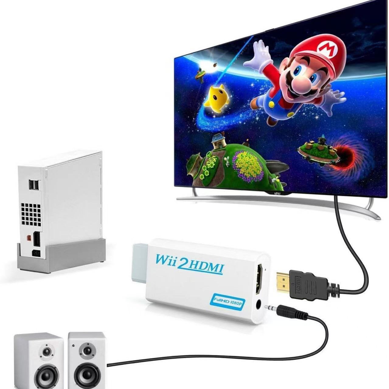 Wii to HDMI Converter Wii to HDMI Game Machine Wii2 to HDMI HD wii2hdmi