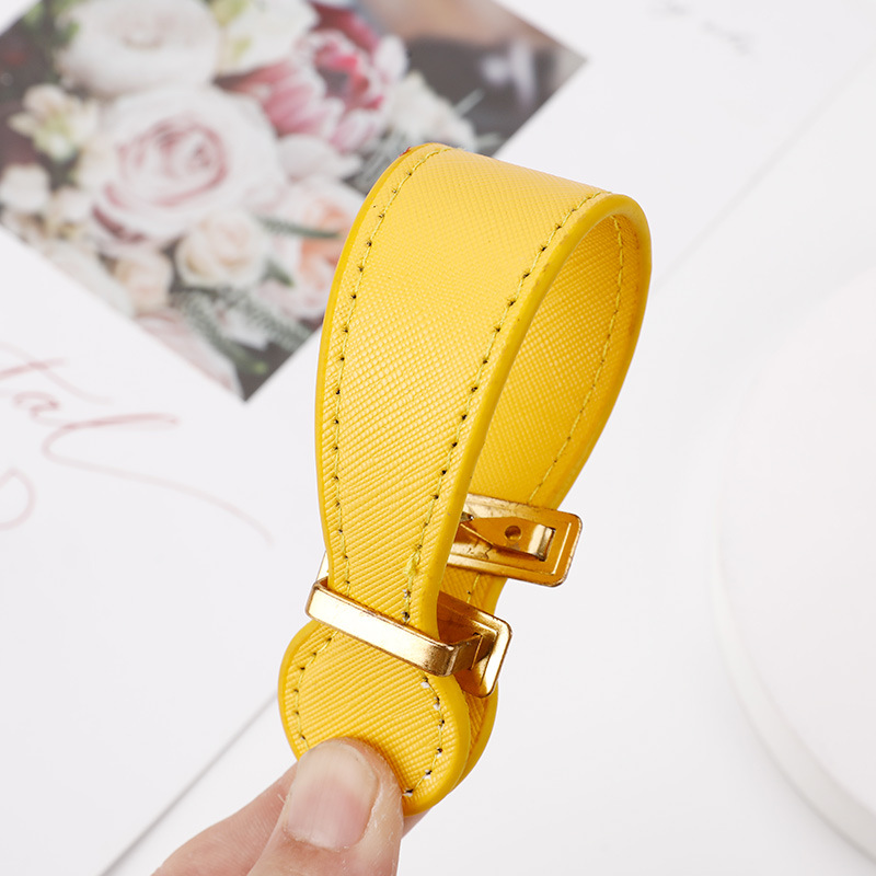 Cross-Border Luggage Gift Box Handbag Small Appliance Pu Leather Handle Thickened Double-Sided Stitched Leather Handle