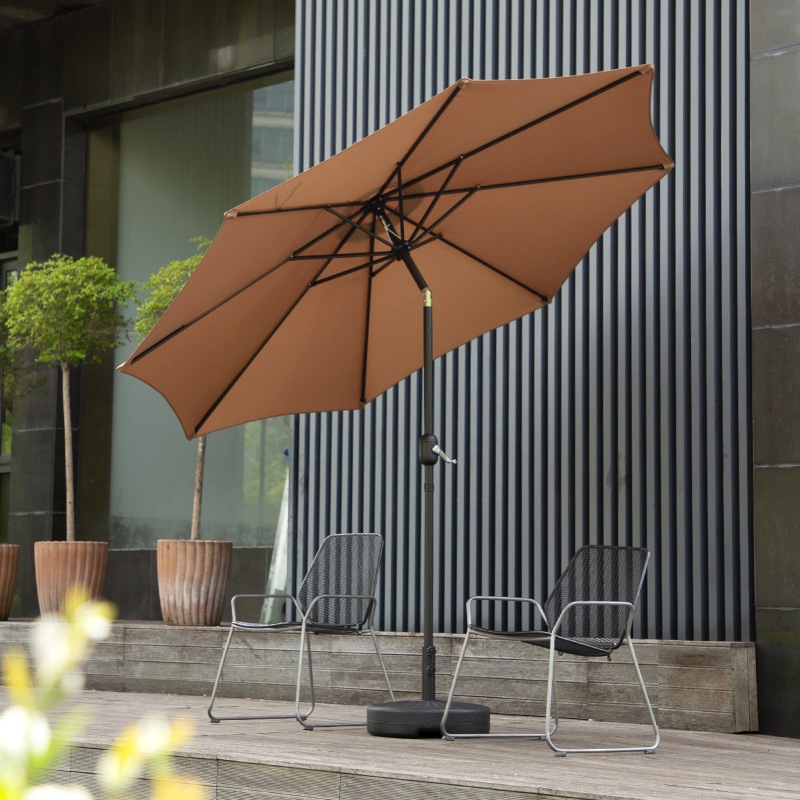 Wholesale Outdoor Parasols Villa Courtyard Terrace Balcony High-End Luxury Leisure Steering Center Column Umbrella Foreign Trade