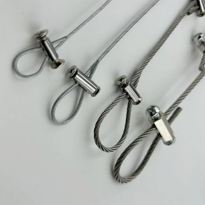 Steel wire hanging rope picture hanging device Steel wire hanging code Locker Adjustable 304 Stainless Steel Wire Rope Lock Fastening Accessories