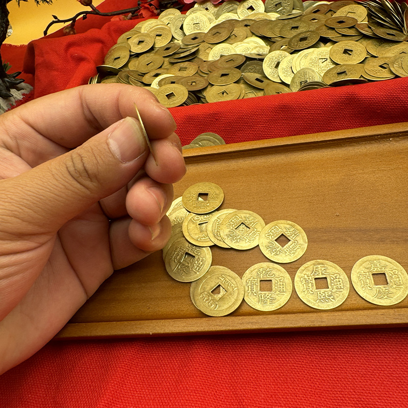 Imitation Copper Five Emperors Qian Shunzhi Kangxi Yongzheng Qianlong Jiaqing Antique Copper Qian Qing Dynasty Five Emperors Factory Straight Hair