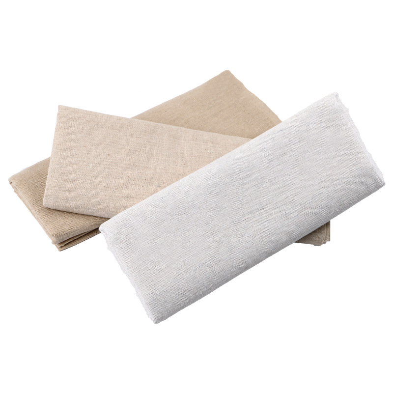 White Plain Cotton and Linen Fabric, Coarse Linen Fabric, White Linen Fabric, Cotton Fabric, Tie-Dye Fabric Clearance Sale