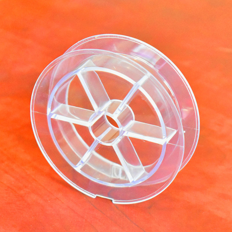 Factory hot sale 100 m plastic 1# fish reel genuine goods transparent PS material winding reel new single wave plate