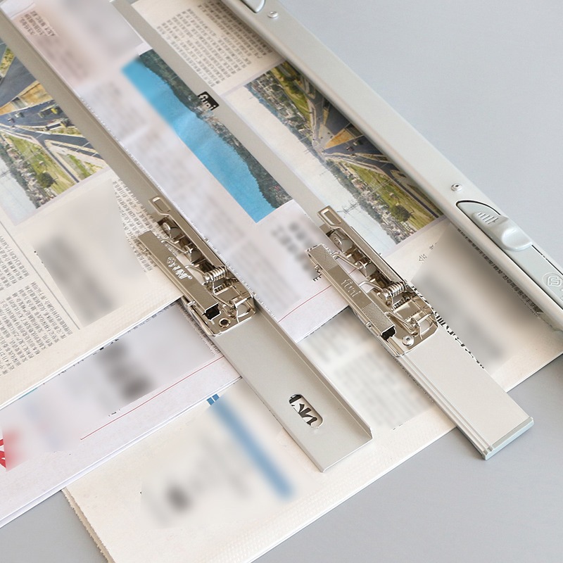 Funi high-end aluminum alloy long tube flat tube square tube newspaper clip Engineering Drawing Office newspaper rack accessories clip