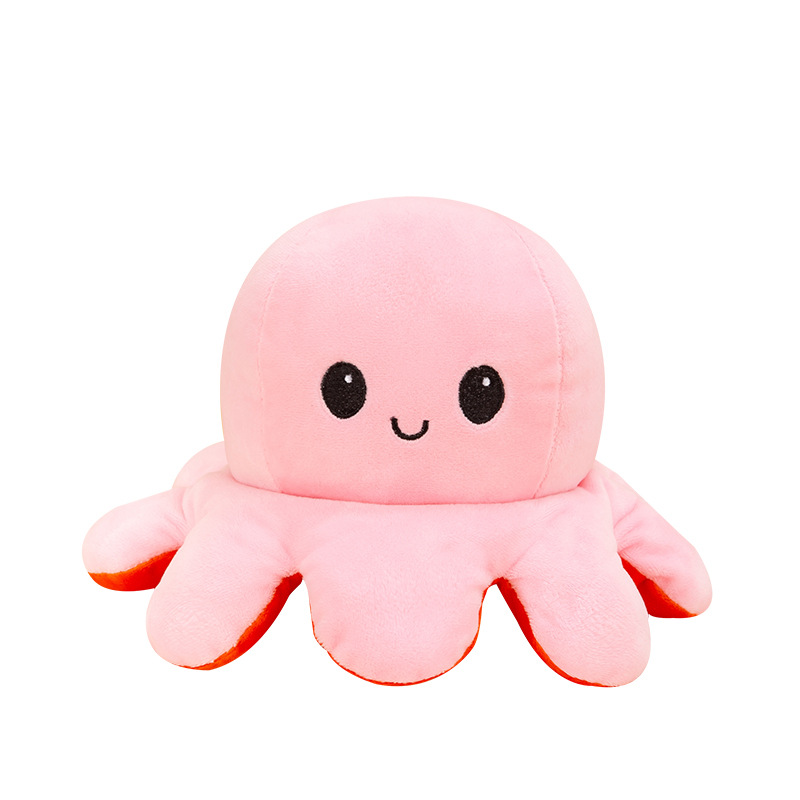 Cross-border reverse octopus plush toy cute creative double-sided octopus doll foreign trade double-sided octopus doll