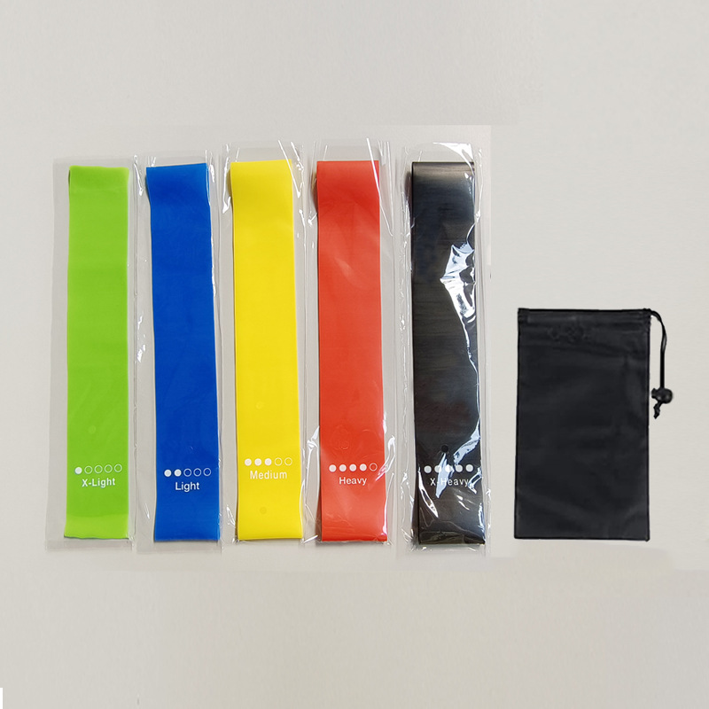 Resistance Band Set for Men and Women, Fitness Buttocks Pull Band, 5-Piece Set, Home Exercise Training, Yoga Elastic Ring, Cross-Border