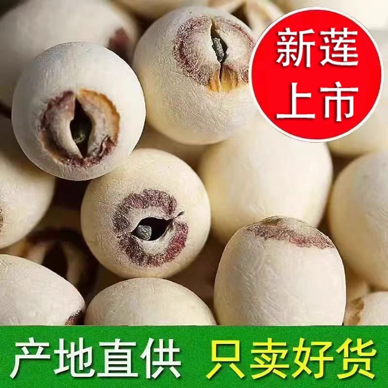 Новые семена лотоса с сердцевиной, очищенные белые семена лотоса, сушеные товары 500г, свежие семена лотоса из Хунани, крупные аутентичные семена лотоса, съедобные без серы